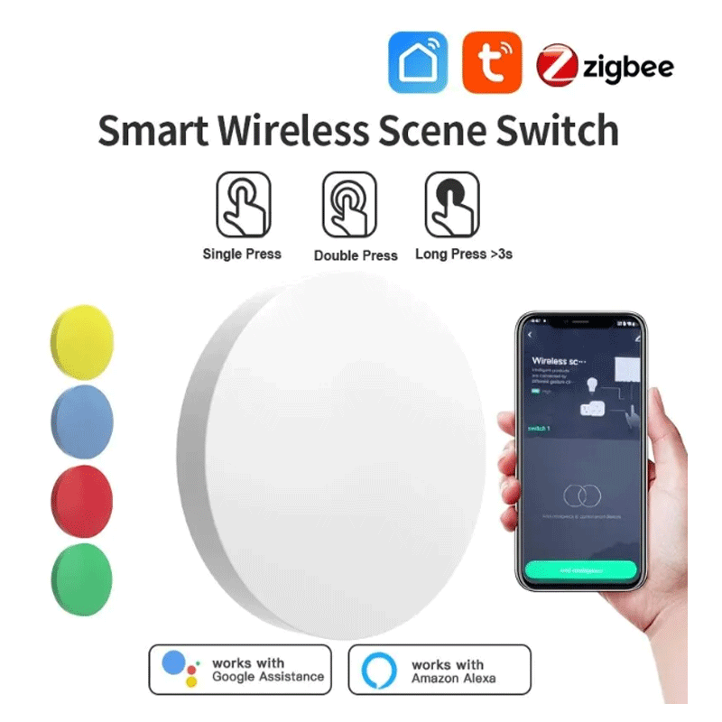 Home Office Google - Tuya ZigBee Akıllı Kablosuz Düğme Sahne