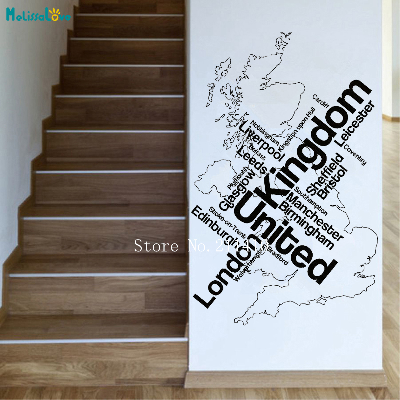 Home Office London - Duvar Sticker harita londra Unied krallık