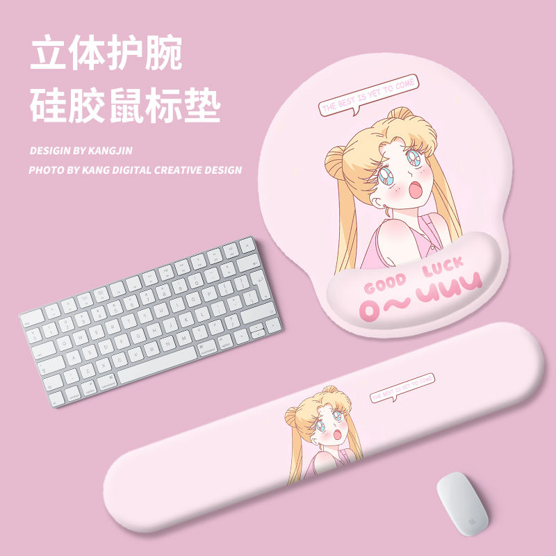 Wrist Rest Pad - Sailor Moon Ofis Mouse Pad Sevimli