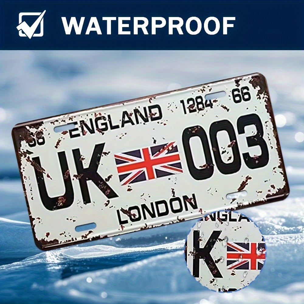 Home Office London - Vintage Londra İngiltere Plakası Alüminyum Tabela