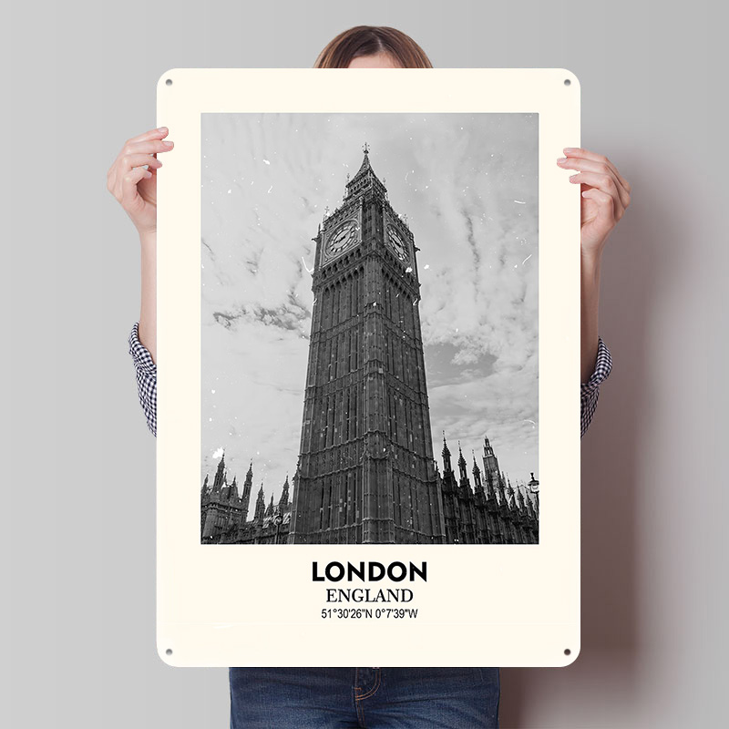 Home Office London - Londra Big Ben Baskılı Poster Özelleştirilmiş