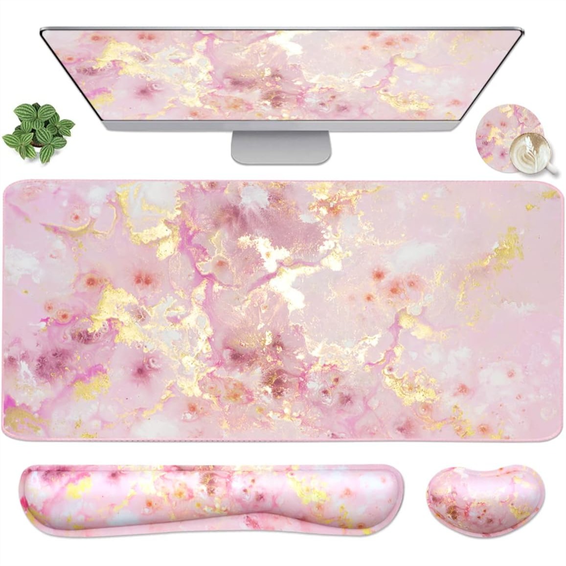 Wrist Rest Pad - Büyük Oyuncu Mouse Pad'i, Klavye Bilek