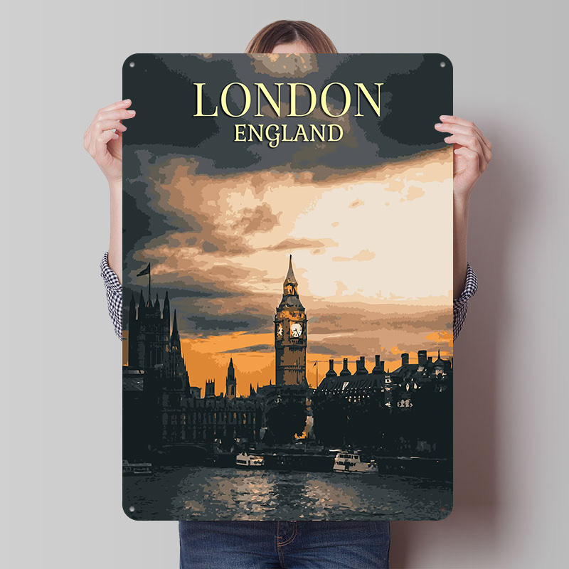 Vintage Londra Teneke Posterle - Home Office London incelemesi ve fiyatı