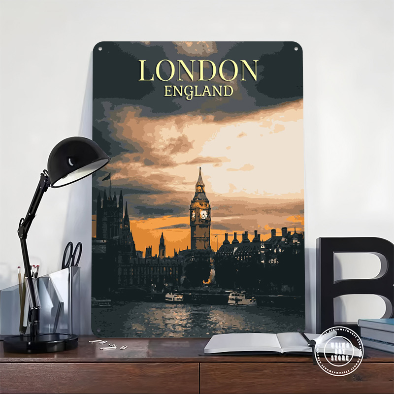 Vintage Londra Teneke Posterle - Home Office London incelemesi ve fiyatı
