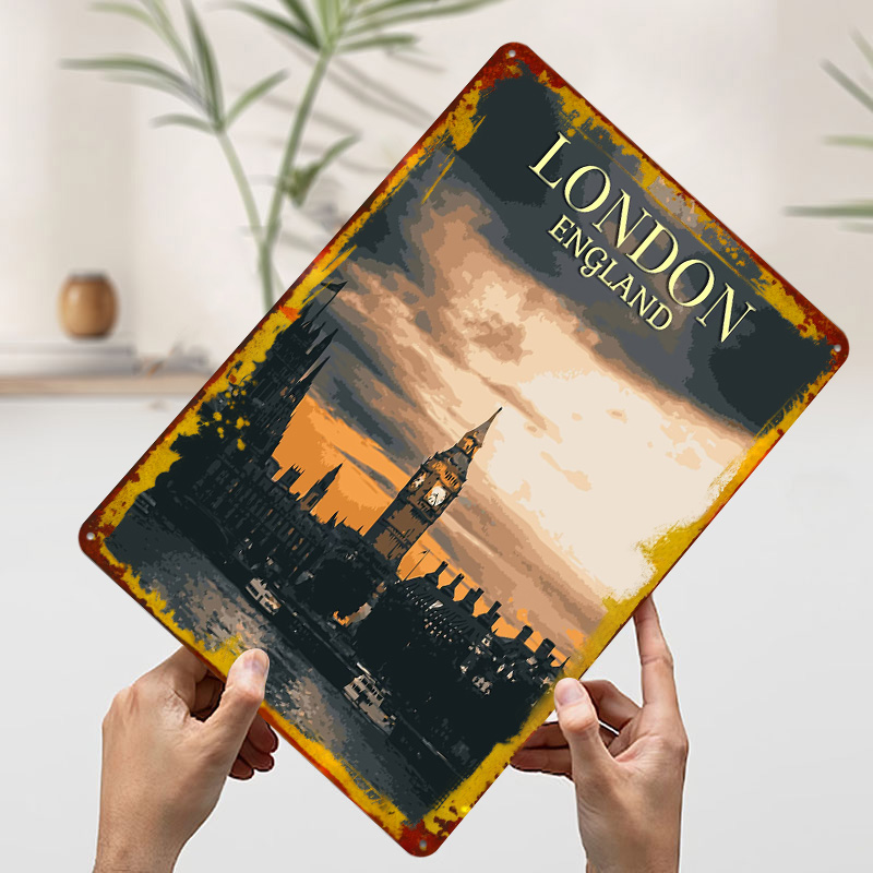 Vintage Londra Teneke Posterle - Home Office London incelemesi ve fiyatı